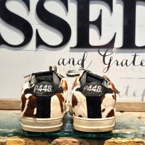 P448 F9 John Sneaker Cow Hair/Print Glitter Wmns EU 36 | US 6-6.5 - Picture 4 of 9